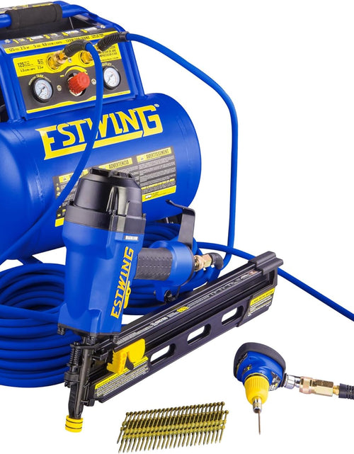 Load image into Gallery viewer, E1450PVCR 1/4" X 50' PVC / Rubber Hybrid Air Hose with Brass 1/4" NPT Industrial Fitting and Universal Quick Connect Coupler
